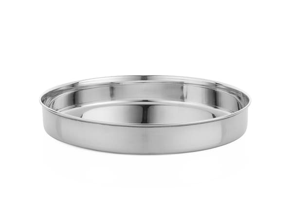 Bricka i rostfritt stål, silver, 20 cm