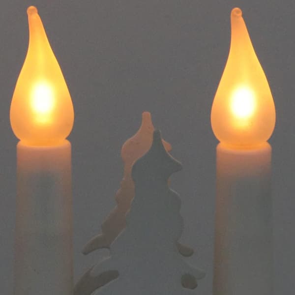 Batteridriven 3D-julgransformad adventsljusstake - vit