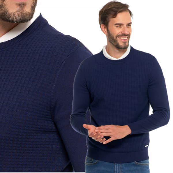Herrtröja Elegant Klassisk Viskos Modern Långärmad MORAJ XL MARINBLÅ
