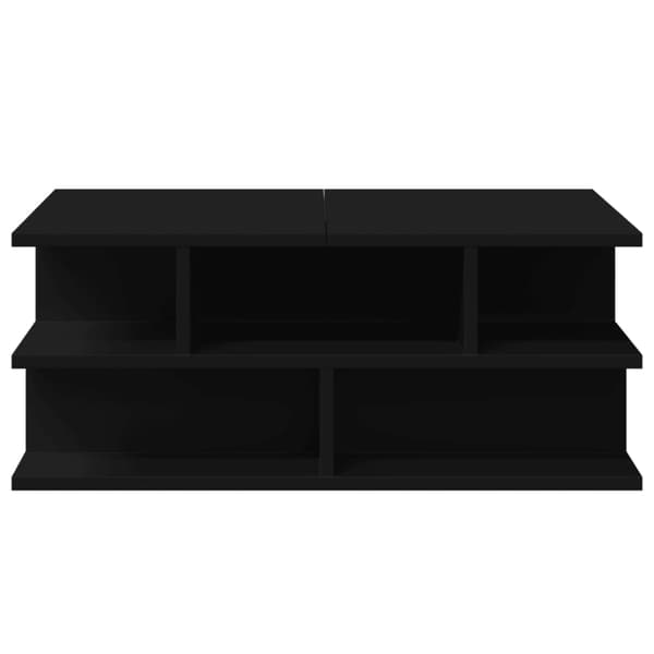 vidaXL sofabord, sort, 70x70x29 cm, træbaseret materiale