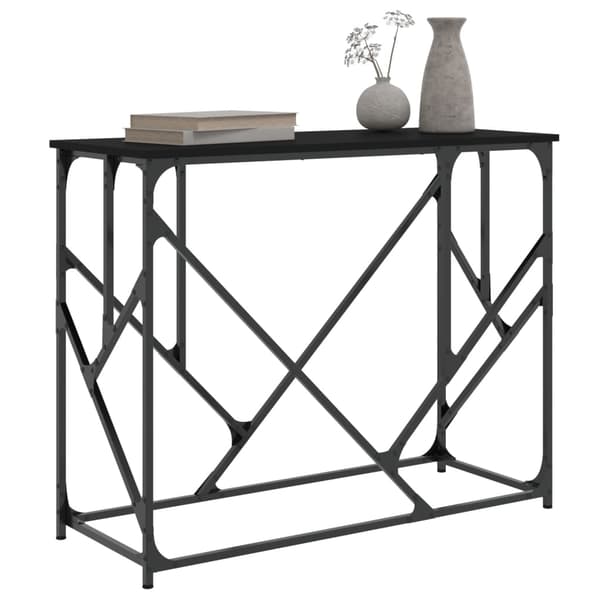 vidaXL konsolbord, sort, 100x40x80 cm, træbaseret materiale