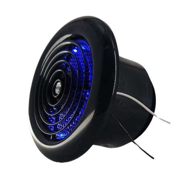 Loftventilator med LED-belysning Blå MMR 100 Sort rund