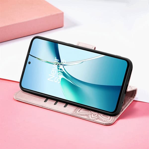 Flip-etui til Xiaomi Redmi Note 14 4G, Butterfly, pink rosaguld