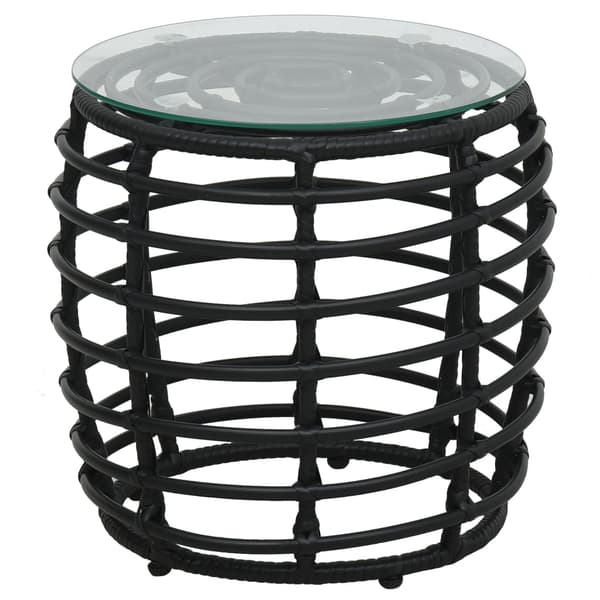 vidaXL 3-delt bistrosæt, PE-rattan, sort
