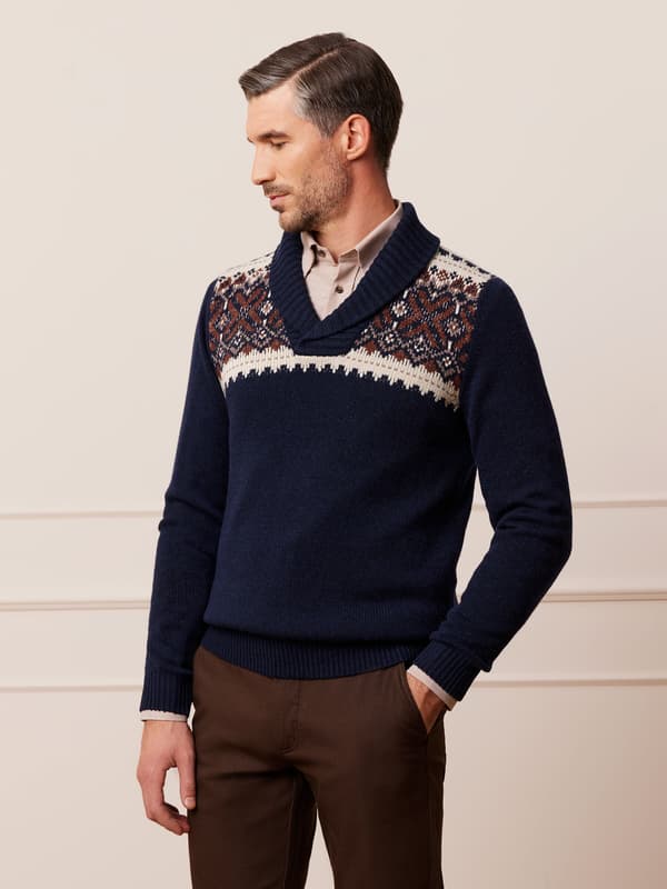 MARINEBLÅ CAMDEN SWEATER L