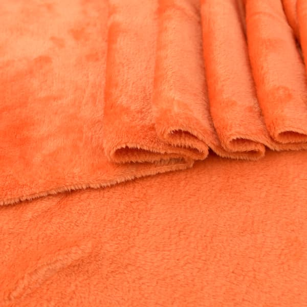 Minky fleece orange fløjl stof
