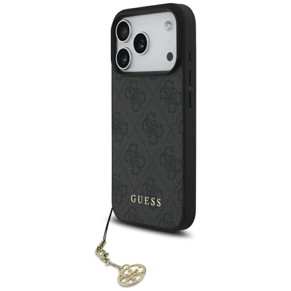 Guess 4G Charms Collection MagSafe-etui til iPhone 17 Pro, sort
