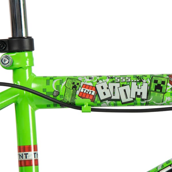 Huffy Minecraft 16" børnecykel til drenge, grøn og sort, 4-6 år gammel