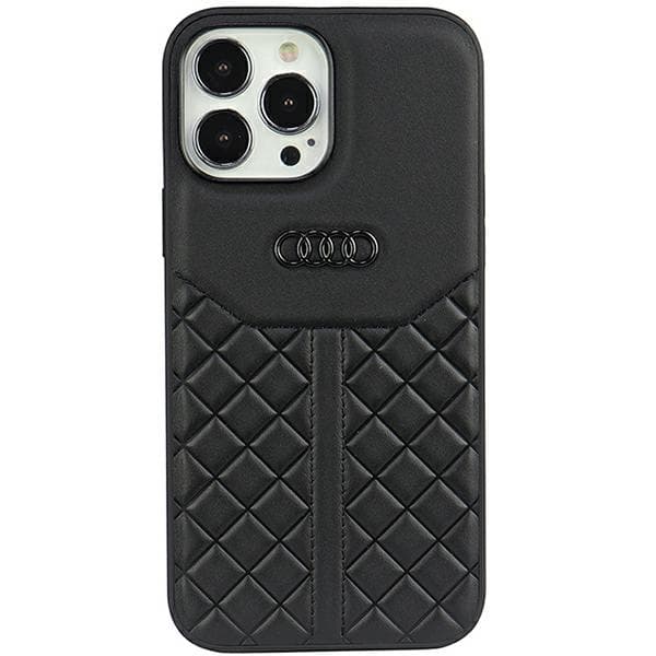 Audi ægte lædercover til iPhone 13 Pro Max, sort