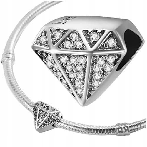 Diamantberlocker silver 925 pärla silverhänge diamantberlocker 925
