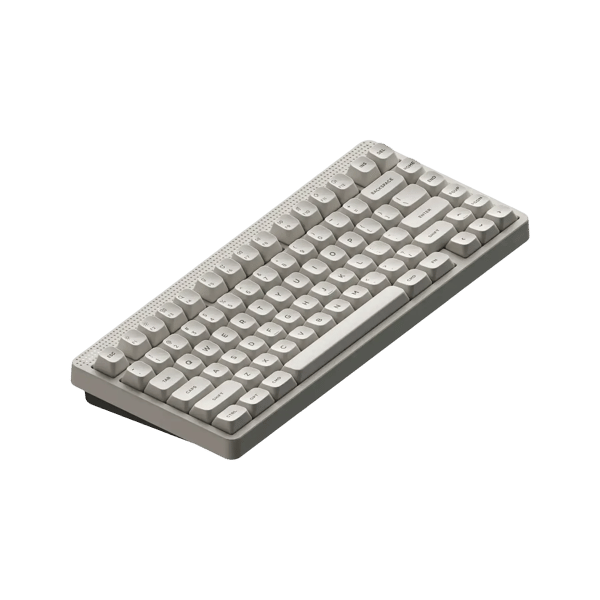 NuPhy Node 75 trådlöst mekaniskt tangentbord, Lunar White, Brown Max