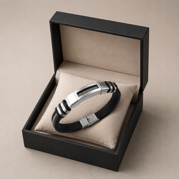 TJOCKT Silverarmband för män Elegant Modernt Armband Present 19-23cm