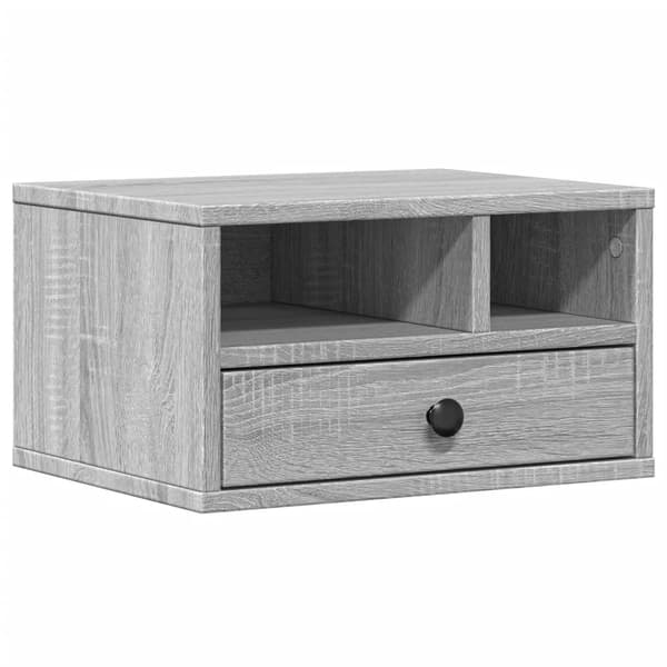 vidaXL printerstativ, grå Sonoma-eg, 40x32x22,5 cm