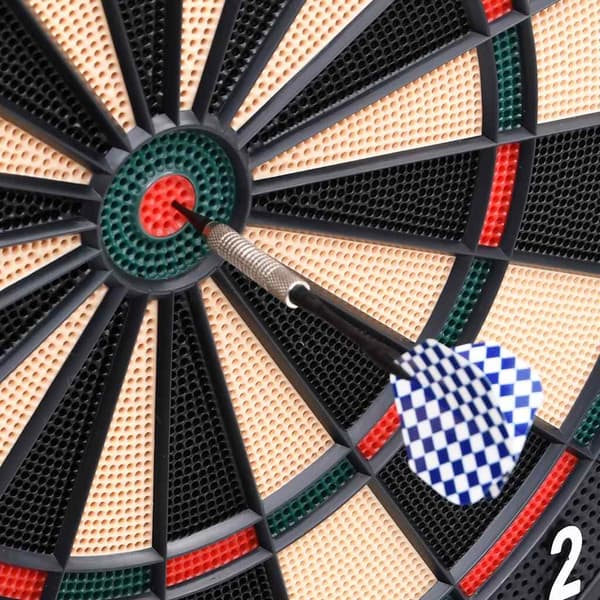 vidaXL elektrisk dartskive med pile, sort, polypropylen