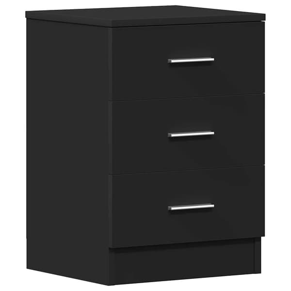 vidaXL sengebord sort 38x35x56 cm spånplade