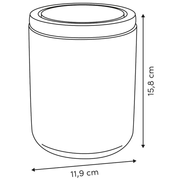 Liten papperskorg 1,5L beige Como