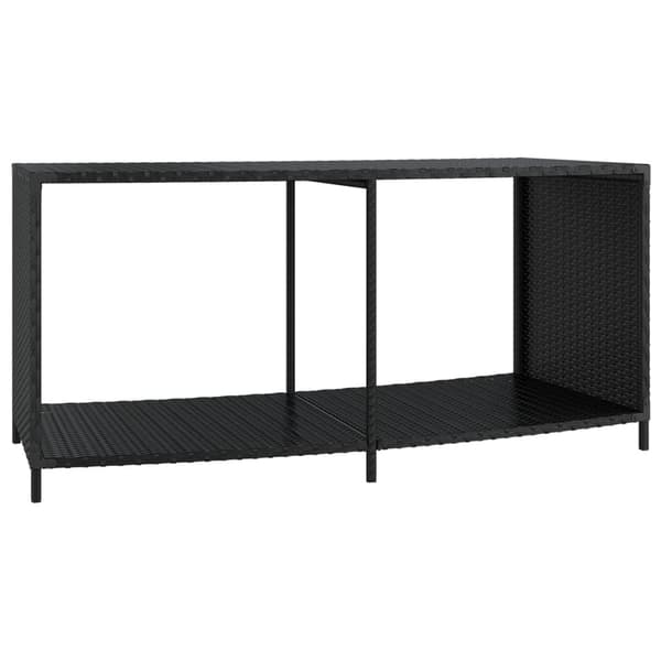 vidaXL skabe, sæt med 2, sort, polyrattan