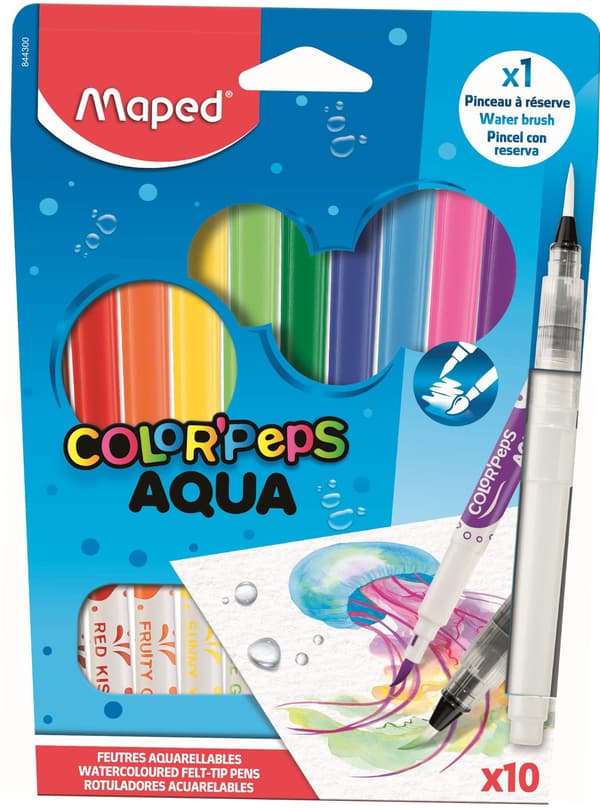 Colorpeps Aqua tuscher. 10 farver