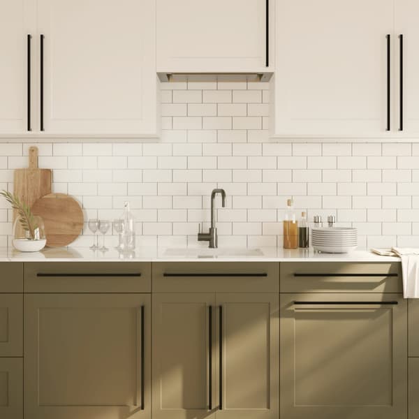vidaXL skabsgreb 20 stk. sort 480 mm rustfrit stål
