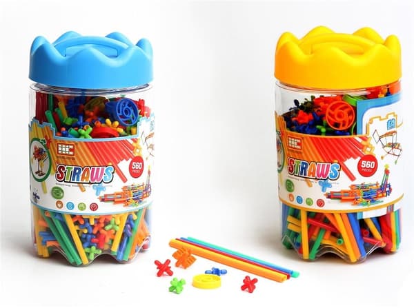 Little Geniuses Byggklossar - Sugrör 560 bitar