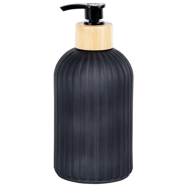 Såpedispenser glas svart 400 ml 2 st