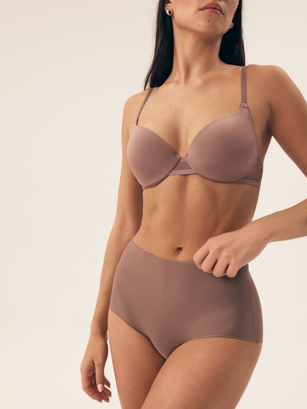 Henderson Hög Midja Mage 2-Pack Trosor | Brun, Beige L
