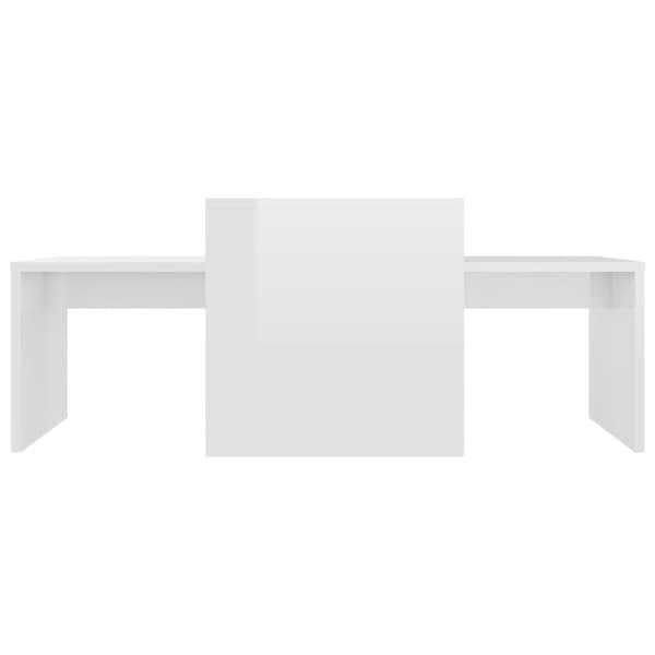 vidaXL sofaborde højglans hvide 100x48x40cm spånplade