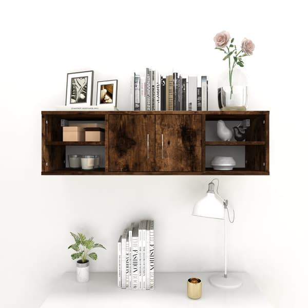 vidaXL vægreol røget eg 102x30x29 cm