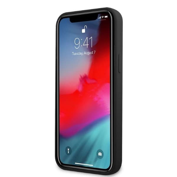 AMG Silikone Etui med Stort Logo til iPhone 12 Pro Max, Sort