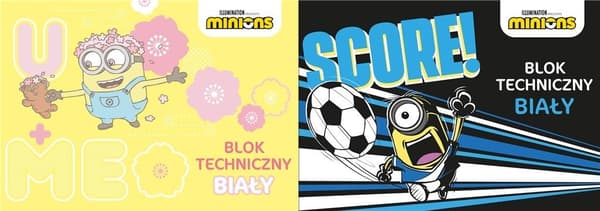 Teknisk blok A4/10K hvid Minions