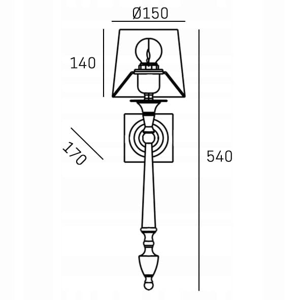 Cosmo Light Austin E27 40W metal sølv rund væglampe