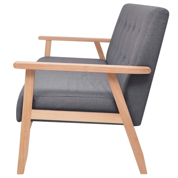 vidaXL 3-personers polstret sofa, mørkegrå