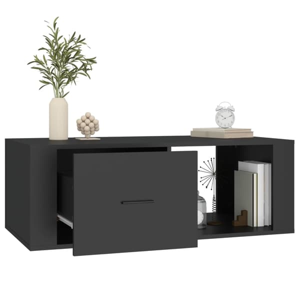 vidaXL sofabord, sort, 100x50,5x35 cm, træbaseret materiale