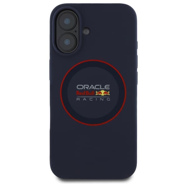 Red Bull Silikone Red Ring MagSafe-etui til iPhone 16 Plus, Marineblå