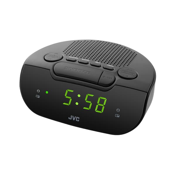 JVC Clockradio RA-E111B AM/FM 0,3W 2 Alarmer Søvn Snooze Sort