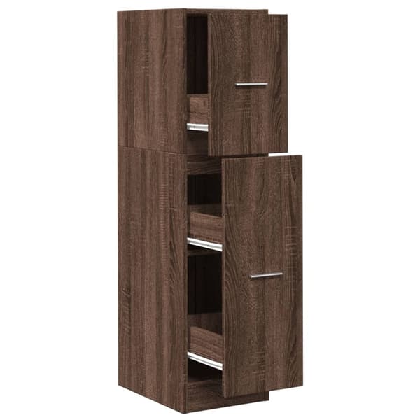 vidaXL apoteksskab brunt egetræ 30x41x118 cm