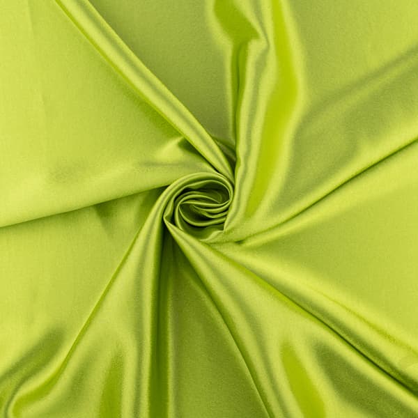 Satin crepe-tyg, limefärgad