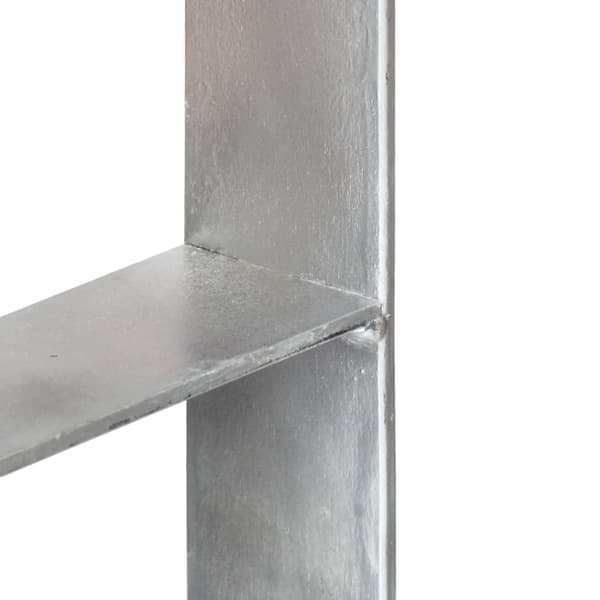 vidaXL Stolpankare, 6 st, Silver, 7 x 6 x 60 cm, Stål