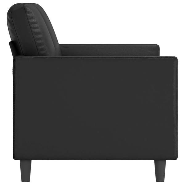 vidaXL 2-personers sofa, sort, 120 cm, kunstlæder