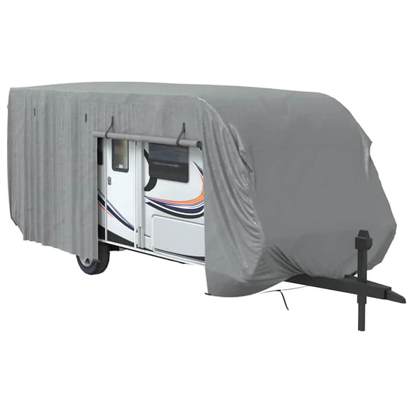 vidaXL campingvognsovertræk, grå, 732x250x220 cm