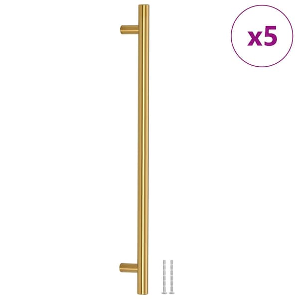 vidaXL skabsgreb, 5 stk., guld, 320 mm, rustfrit stål