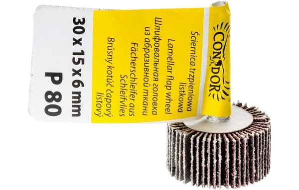 Lamskive, 30 x 15 x 6 mm, skaft, P