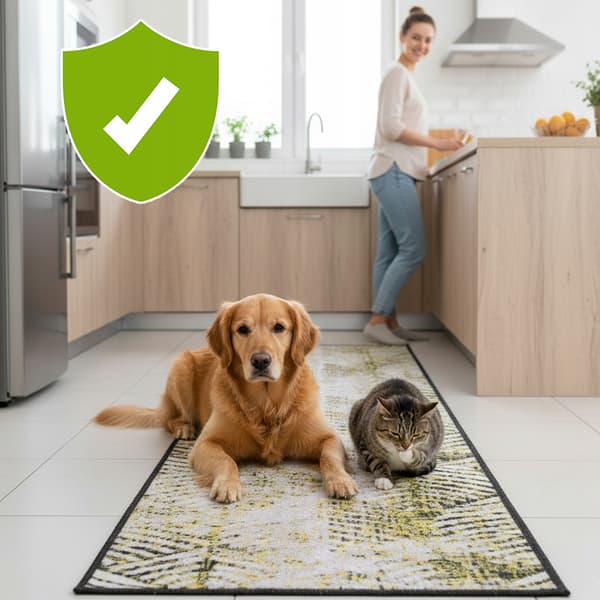 [5] Fløjlstæppe til hjemmet 67x250cm Spindelvæv Gul D6877