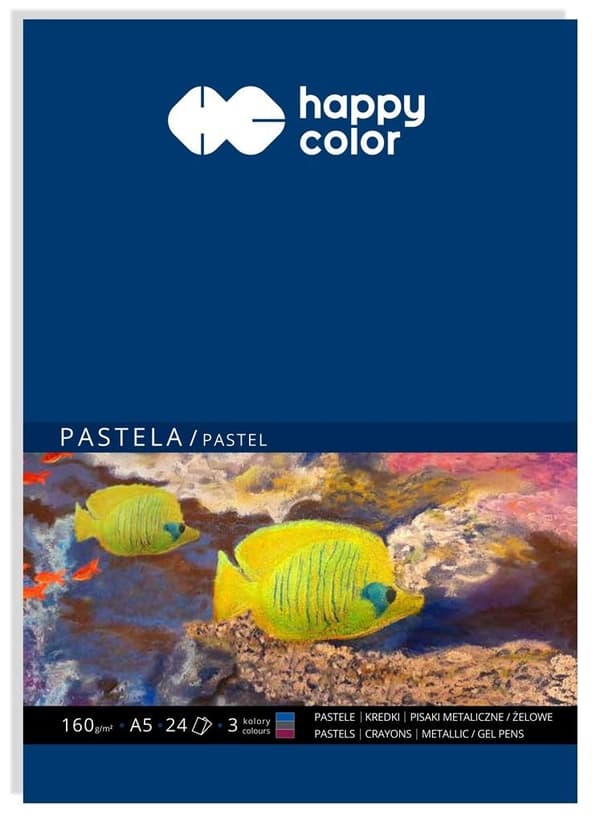 Pastelliliite A5/24K 3-väri 160g Iloinen väri