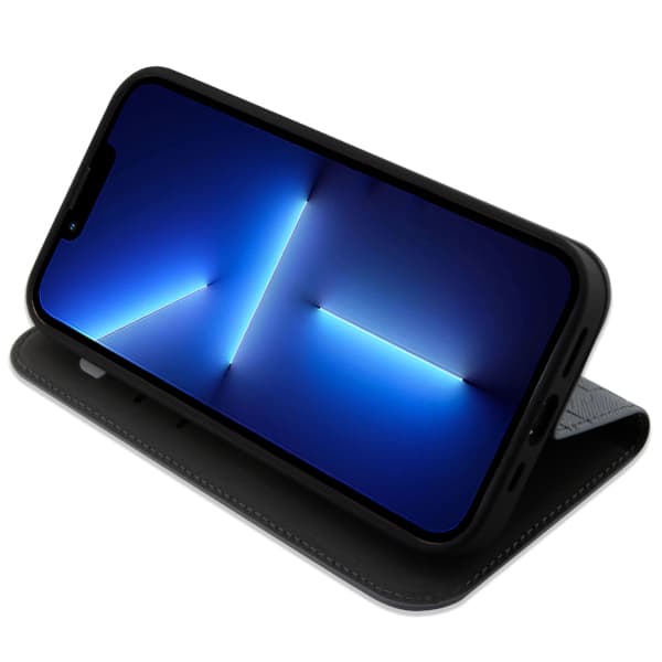 Karl Lagerfeld Saffiano Monogram Flip-etui til iPhone 14 Pro Max, Sølv