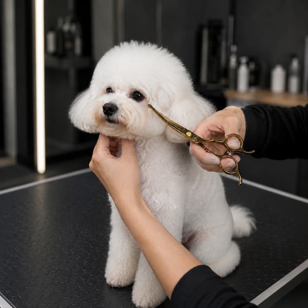 Hårklippesæt 2 x saks + affedter 6.0 groomingkam 10 i 1 E