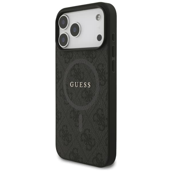 Guess 4G Ring Classic Logo MagSafe-etui til iPhone 17 Pro Max, sort