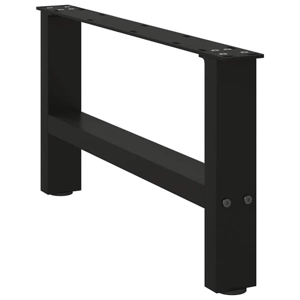vidaXL sofabordsben, sorte, 2 stk., 70x(30-31) cm, stål