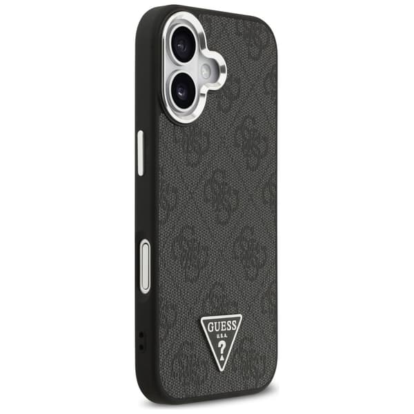 Guess 4G Triangle Logo MagSafe-etui til iPhone 17, sort sølv