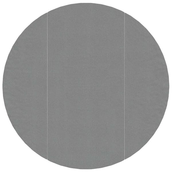 vidaXL Poolmatta ljusgrå Ø366 cm polyestergeotextil